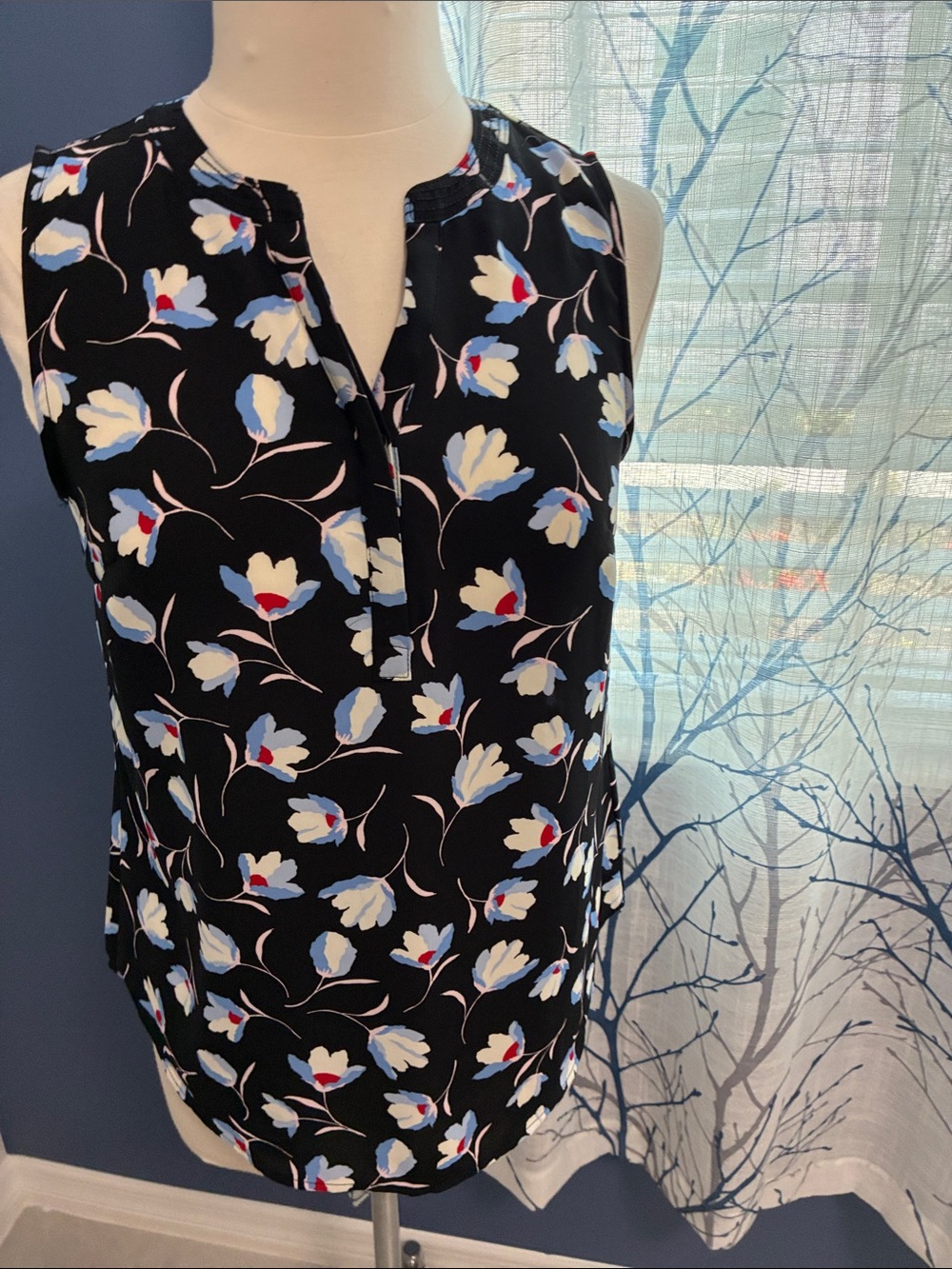 Talbots - Sleeveless Floral Print Shell Top